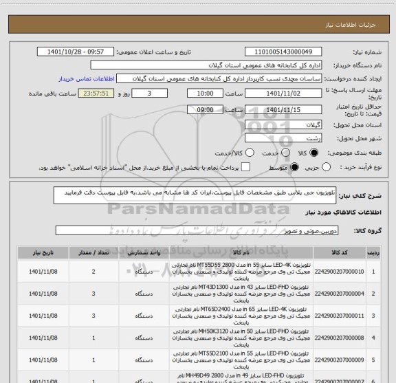 استعلام تلویزیون جی پلاس طبق مشخصات فایل پیوست،ایران کد ها مشابه می باشد،به فایل پیوست دقت فرمایید