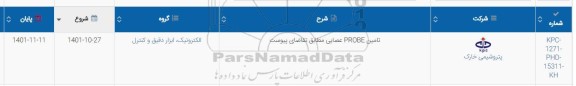 استعلام تامین PROBE 