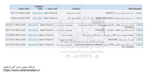 استعلام دو ردیف شبکه سرند ...