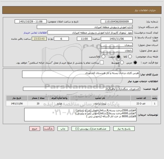 استعلام هرس کاری درختان پسته و انار هنرستان کشاورزی