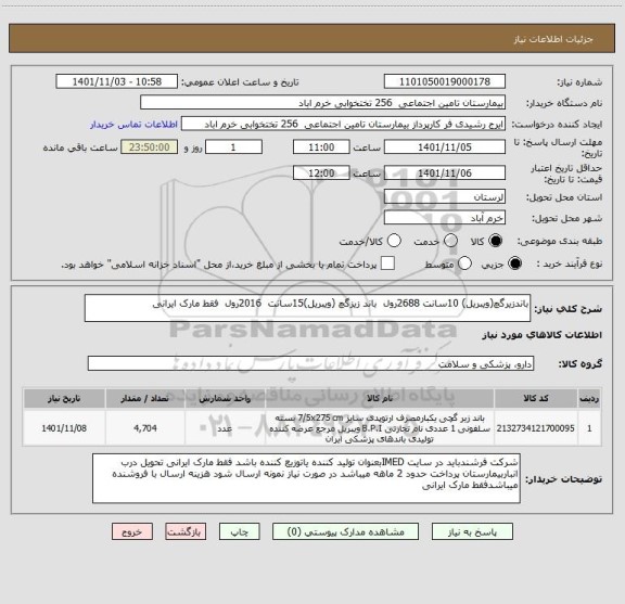 استعلام باندزیرگچ(ویبریل) 10سانت 2688رول  باند زیزگچ (ویبریل)15سانت  2016رول  فقط مارک ایرانی