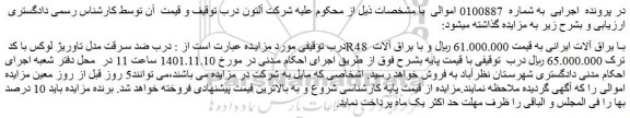 مزایده فروش درب ضد سرقت مدل تاوریژ لوکس با کد R48  با یراق آلات ایرانی