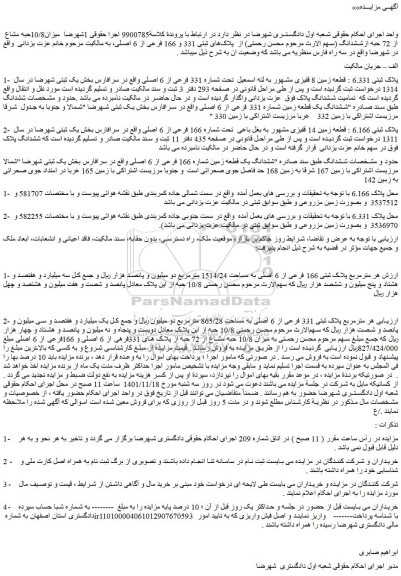 مزایده فروش ملک 