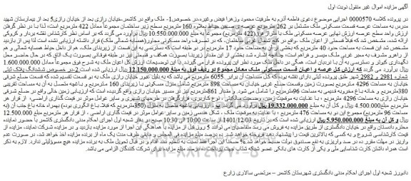 مزایده فروش ملک