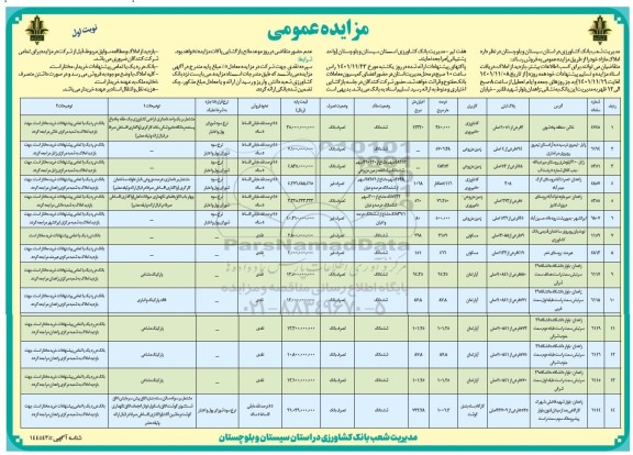 مزایده فروش املاک مازاد