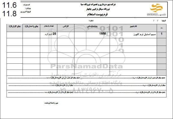استعلام سیم استیل نرم کلورز