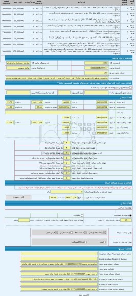 مزایده ، انواع خودرو اوراقی -کلیه هزینه های پارکینگ طبق جدول (مشاهده در قسمت جزئیات) واوراقی طبق مقرارات پلیس راهور وهزینه های م
