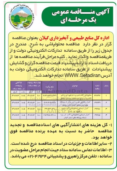 مناقصه محلولپاشی آفات شب پره دم قهوه ای و تخم انگشتری از مراتع شهرستان های ...