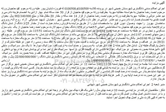 مزایده فروش ملک 
