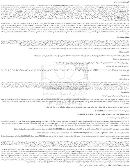 مزایده فروش الف – ملک مسکونی