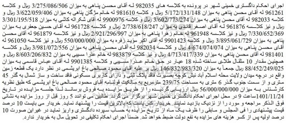 مزایده یک قطعه زمین