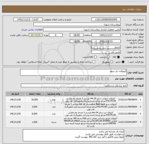 استعلام آنژیوکت- بار سوم