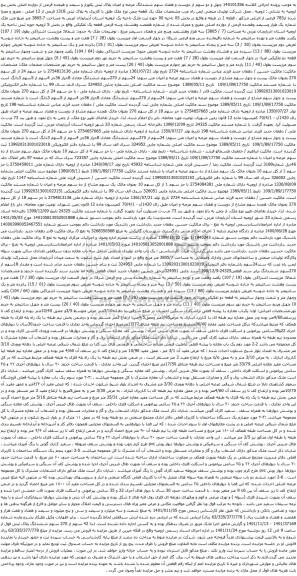 آگهی مزایده چهل و دو سهم از دویست و هفتاد سهم ششدانگ عرصه و اعیان پلاک ثبتی یکهزار و سیصد و هیجده فرعی از دوازده اصلی