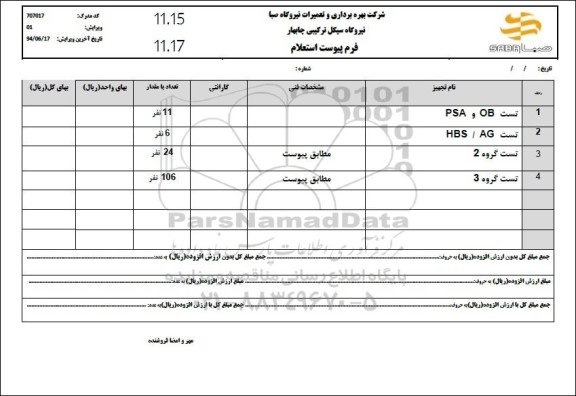 استعلام تست psa , ob...