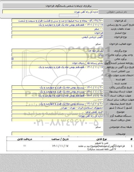 مناقصه, خرید کفش ترمز