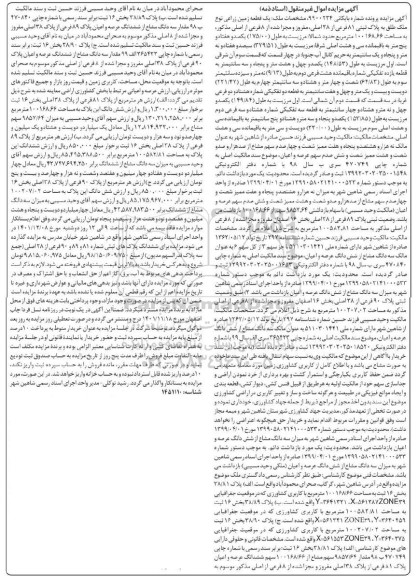 مزایده یک قطعه زمین زراعی به پلاک ثبتی 81 فرعی از 38 اصلی