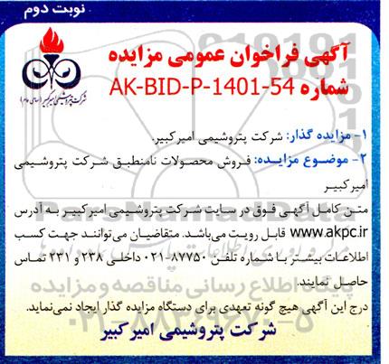مزایده فروش محصولات نامنطبق ـ نوبت دوم