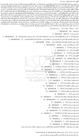 مزایده انواع پشتی و...