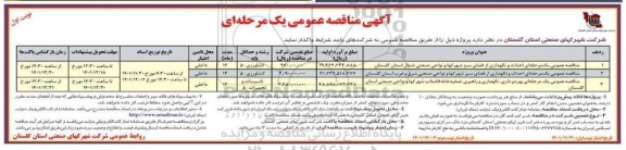 مناقصه عمومی احداث و نگهداری فضای سبز شهرکها و نواحی صنعتی ....