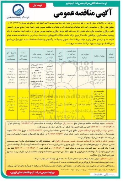 مناقصه عمومی اتمام کارهای باقی مانده از ساختمان...