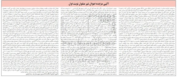 مزایده فروش یک باب منزل مسکونی تحت پلاک 1938/33/196 اصلی 