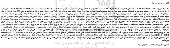مزایده فروش ملک