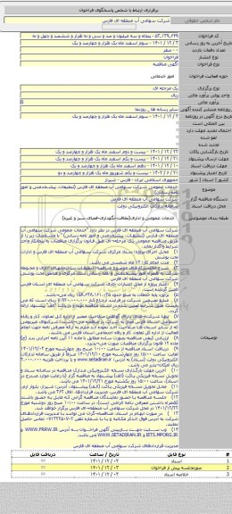 مناقصه, خدمات  عمومی شرکت سهامی آب منطقه ای فارس (تنظیفات، پیشخدمتی و امور نامه رسانی)