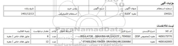 استعلام الکترونیکی، مقره