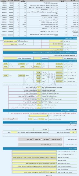 مزایده ، ابزار آلات ( فروش داخلی )