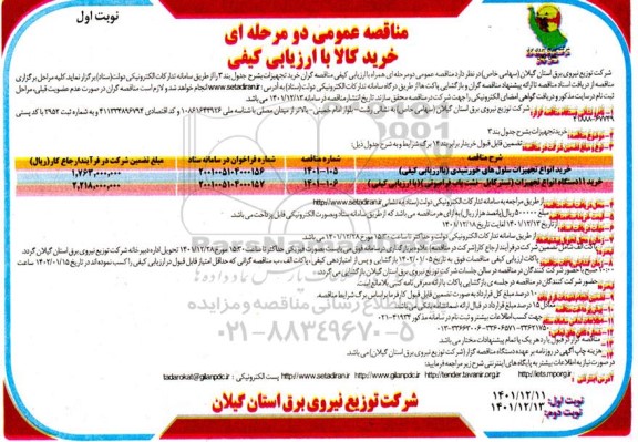  مناقصه خرید انواع تجهیزات سلول های خورشیدی ....