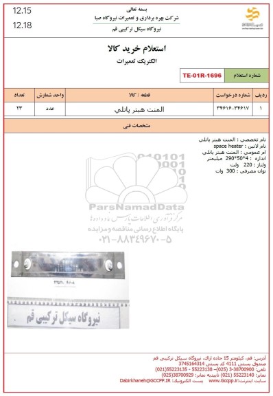 استعلام المنت هبتر پانلی