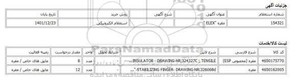 استعلام الکترونیکی، مقره