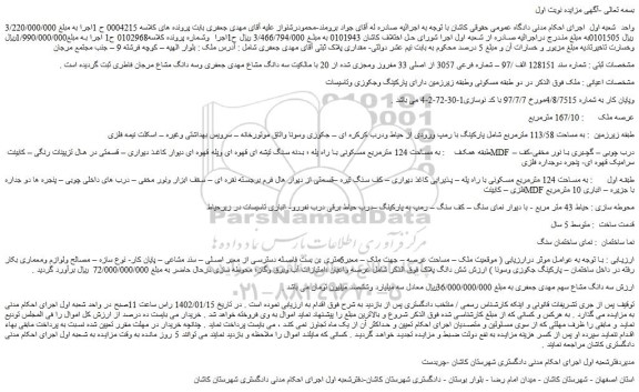 مزایده فروش ملک