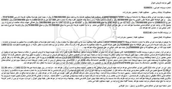 مزایده فروش ملک 