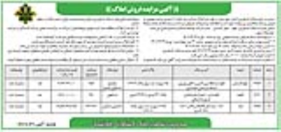 مزایده فروش املاک مازاد برنیاز