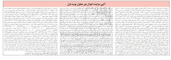 مزایده فروش ملک پلاک ثبتی شماره 40/7/10591
