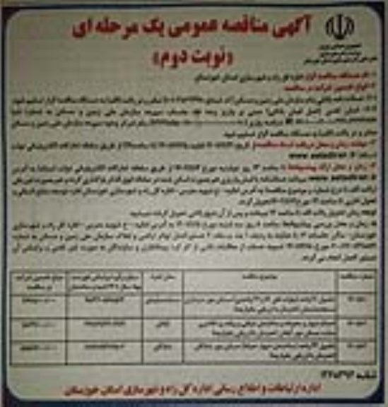 مناقصه تکمیل 40 واحد مسکن مهر... نوبت دوم 