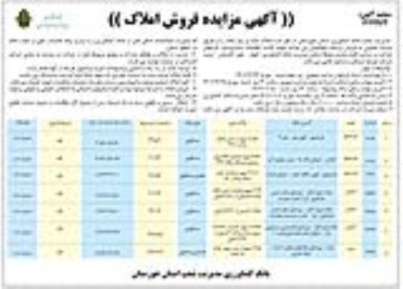 مزایده فروش املاک مازاد برنیاز