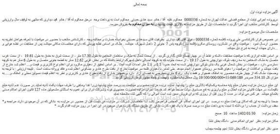 مزایده فروش ملک 