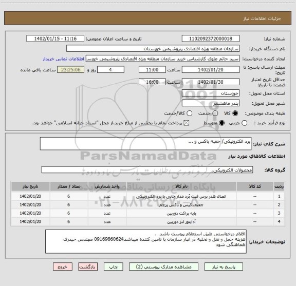 استعلام برد الکترونیکی/ جعبه باکس و ...