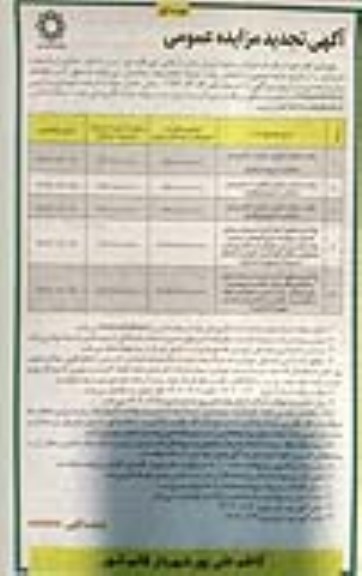 تجدید مزایده و مناقصه عمومی اجاره تعدادی از واحدها ....