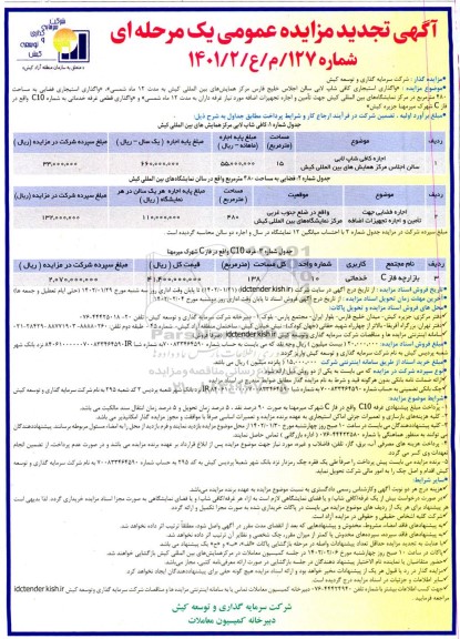 تجدید مزایده عمومی واگذاری استیجاری کافی شاپ لابی سالن اجلاس...