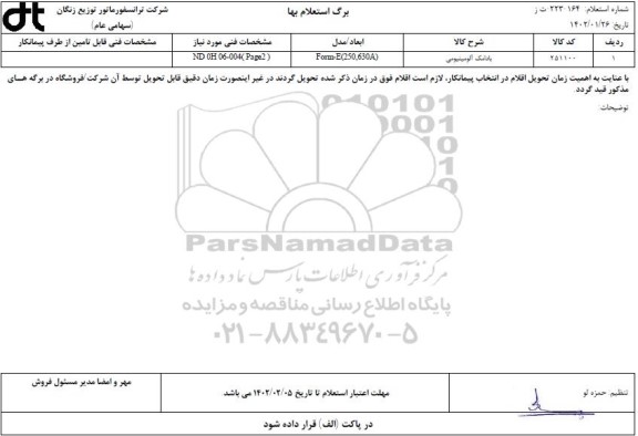 استعلام بادامک آلومینیومی 