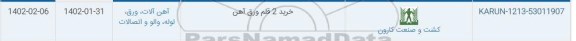 استعلام خرید 2 قلم ورق آهن ...