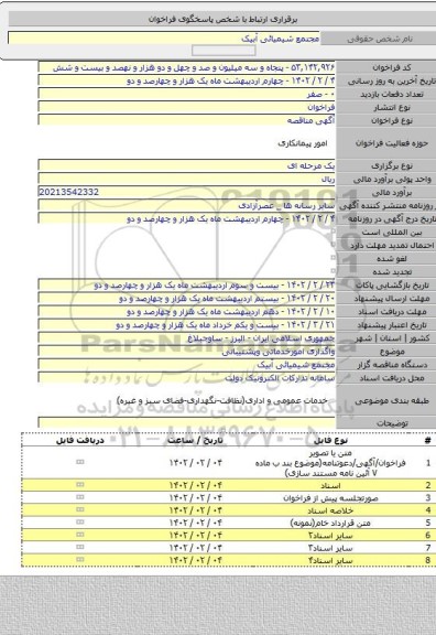 مناقصه, واگذاری امورخدماتی وپشتیبانی