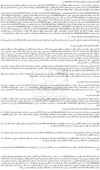 مزایده فروش آپارتمان  با کاربری مسکونی 