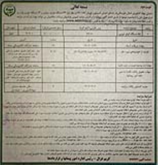 مزایده فروش 44 دستگاه خودرو سواری و 14 دستگاه خودر وانت