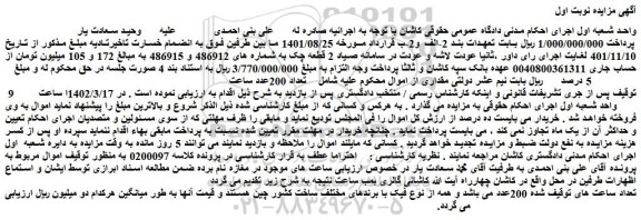 مزایده فروش تعداد 200 عدد ساعت