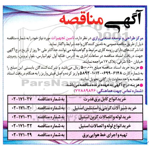 مناقصه خرید انواع کابل برق قدرت...
