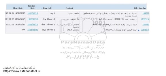 استعلام عملیات اجرا نصب و راه اندازی (مسیرسازی و کابل کشی)..
